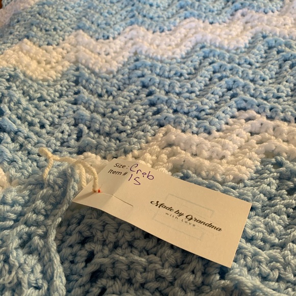 Made by Grandma - Hand Crocheted Crib Blanket - Picture 6 of 7
